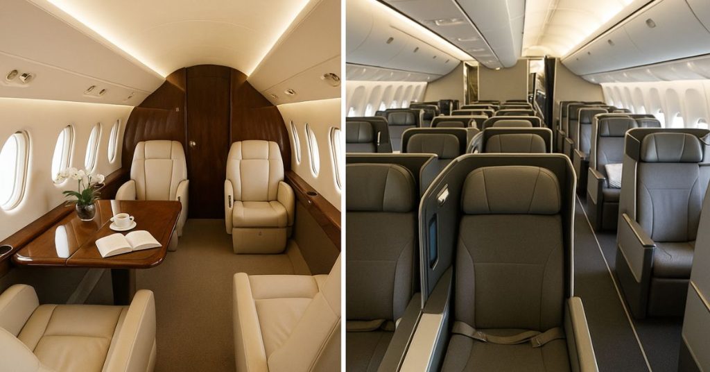 Describe the Experience of Flying on Private Jets