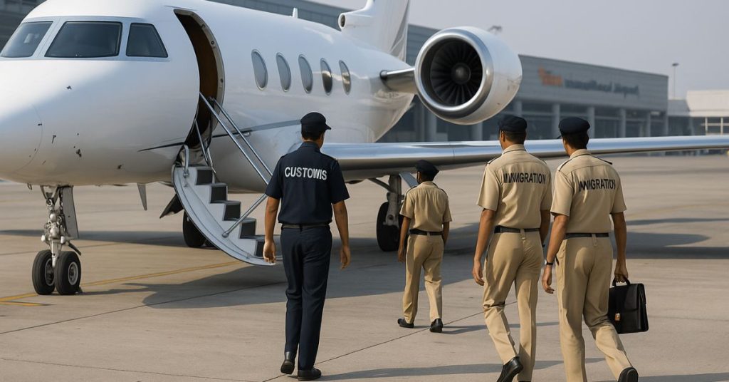 Do private planes go through customs